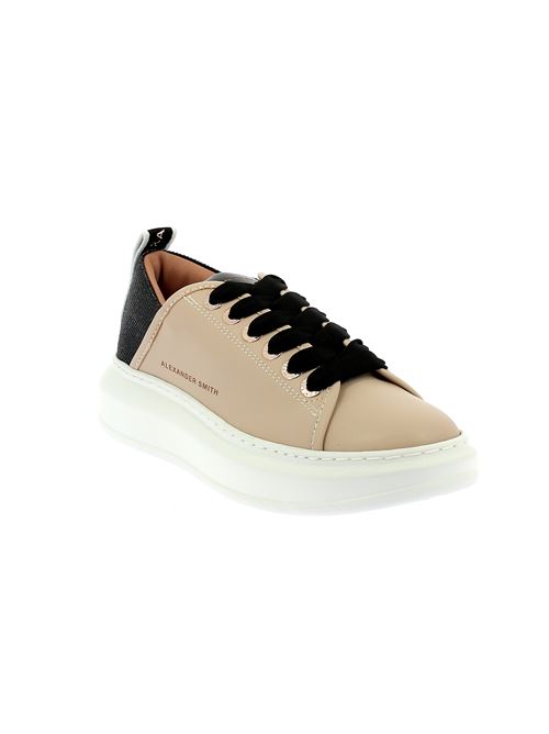 Wembley Woman sneakers da donna in pelle beige ALEXANDER SMITH | E1D26SBKX